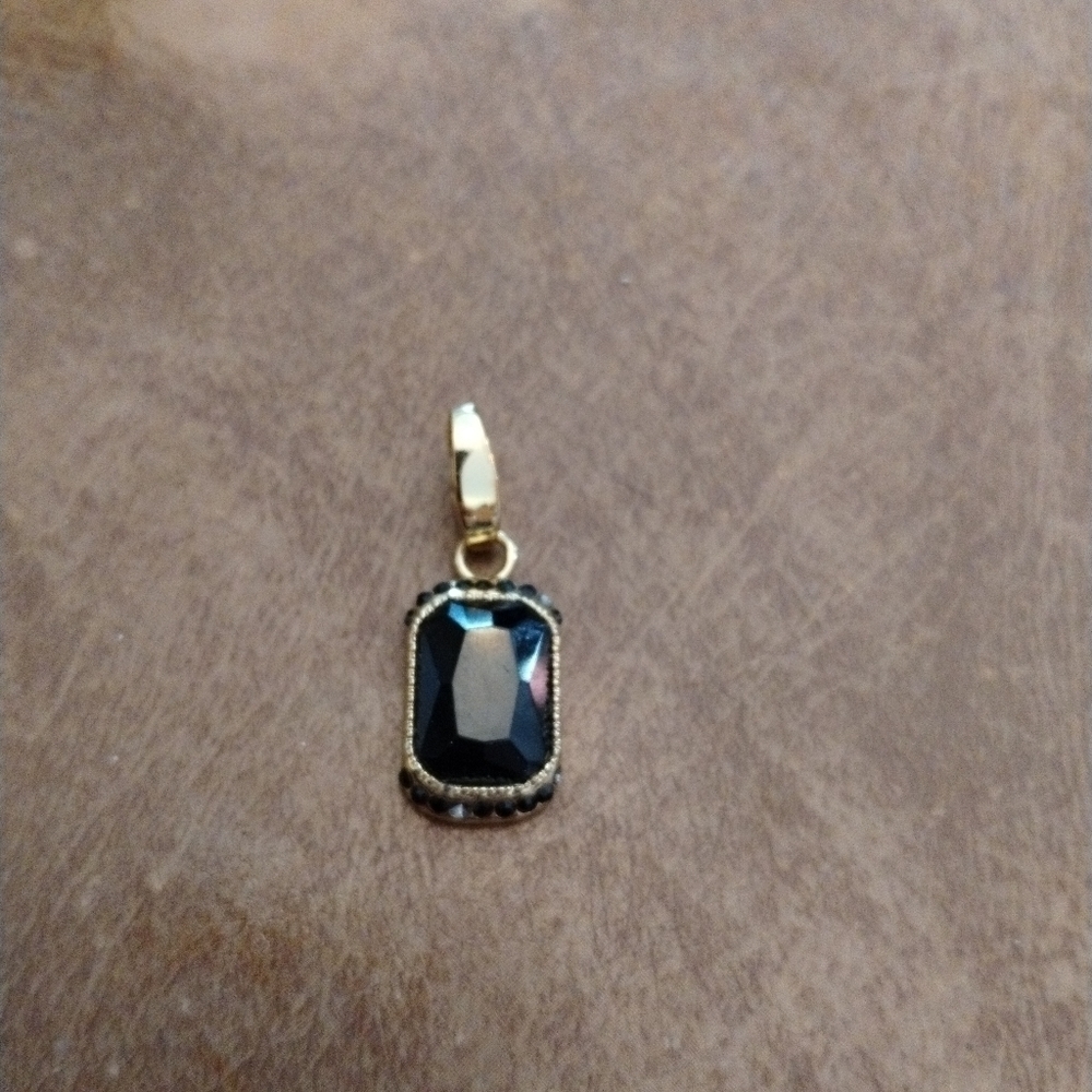 New black women pendant for necklace or charm for bracelets black rectangle